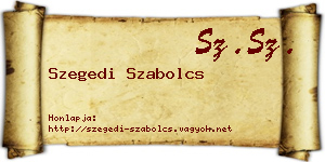 Szegedi Szabolcs névjegykártya