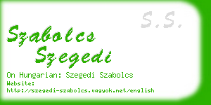 szabolcs szegedi business card